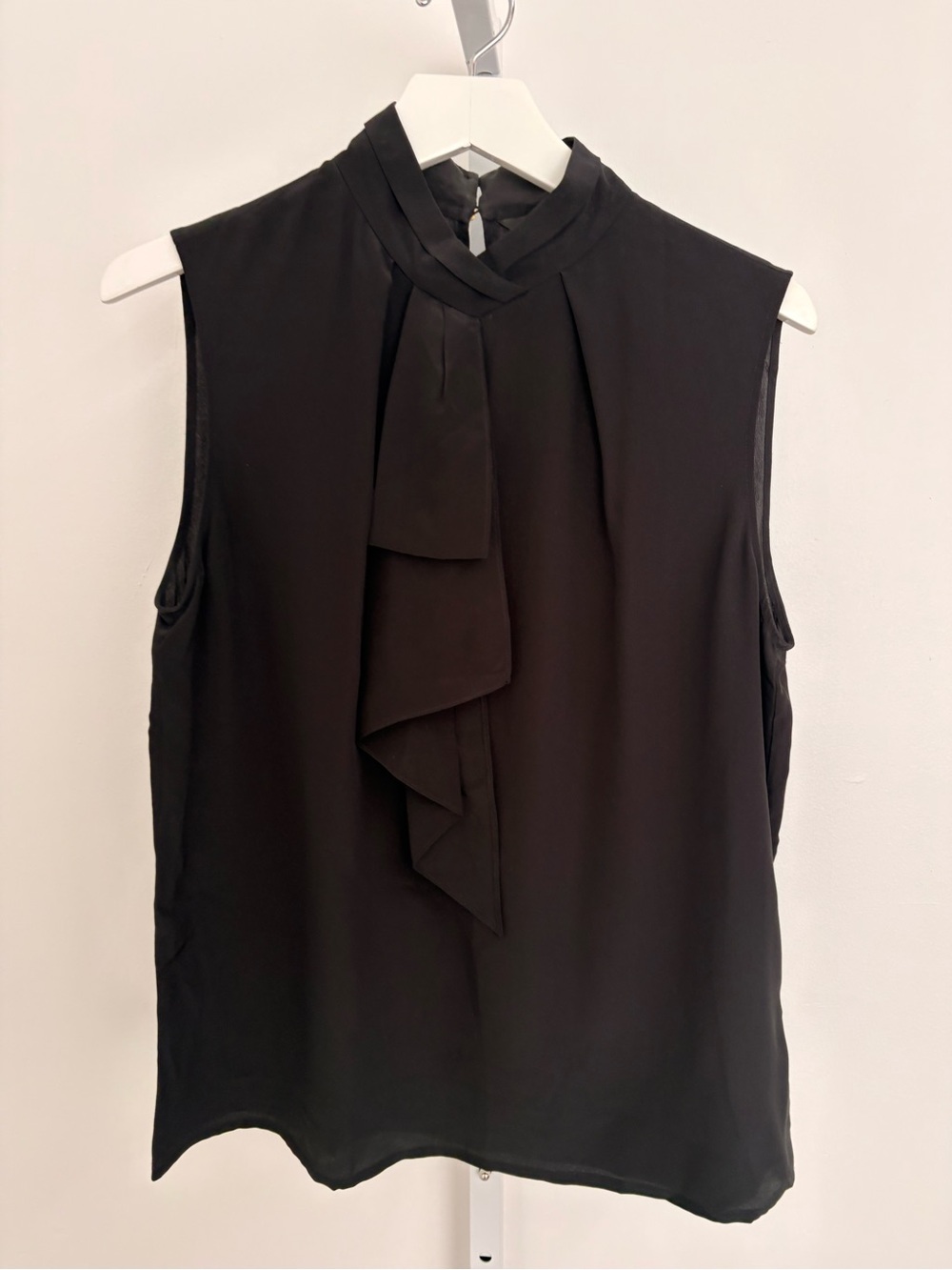 Ted Baker Black Sleeveless Ruffle-Neck Camisole